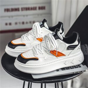 Men's Sneakers Casual Board Shoes Thick Bottom Lace Up Shoes