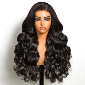 Lace Front Wigs frontal Pre Cut Lace Glueless Human Hair Wig Pre Plucked Long Black Body Wave Wig Frontal